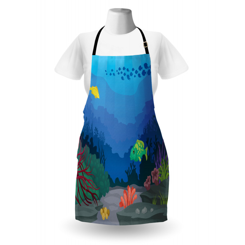 Oceanic Seaweed Seascape Apron