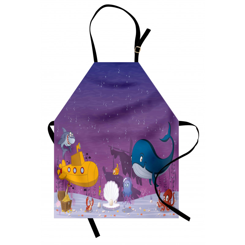 Oceanic Creatures Coral Apron