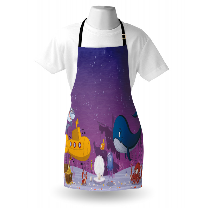 Oceanic Creatures Coral Apron