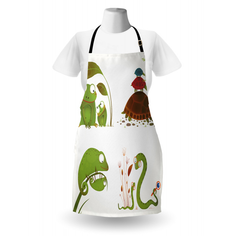 Snake Frog Ninja Reptile Apron