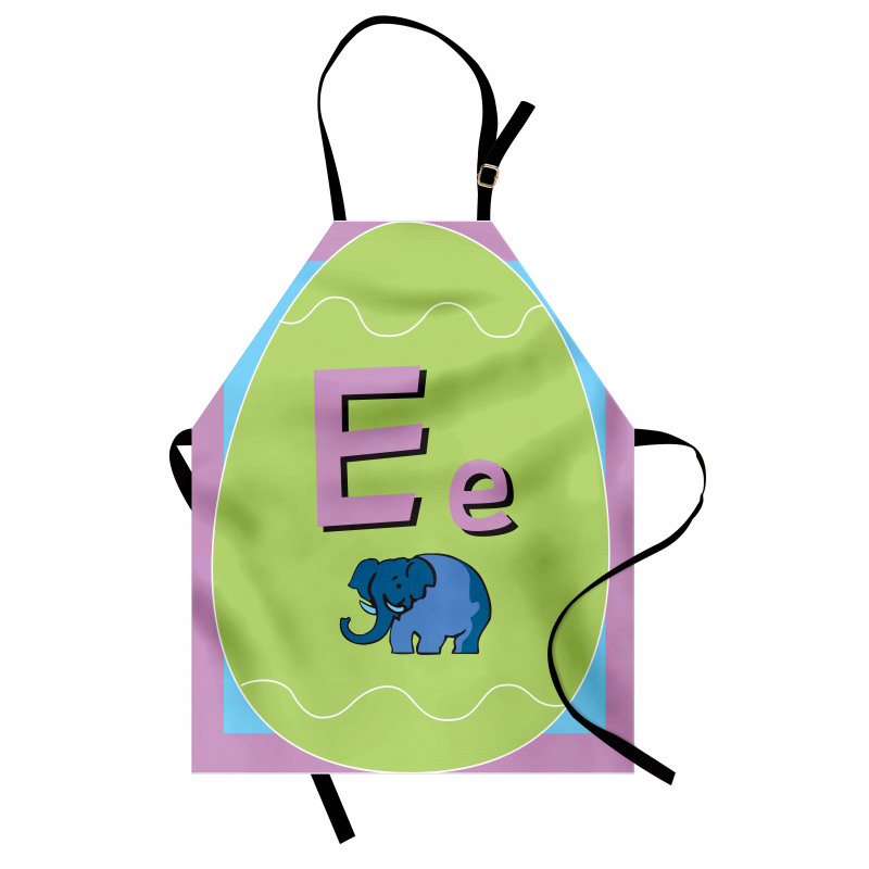 Animal and Letter E in Egg Apron