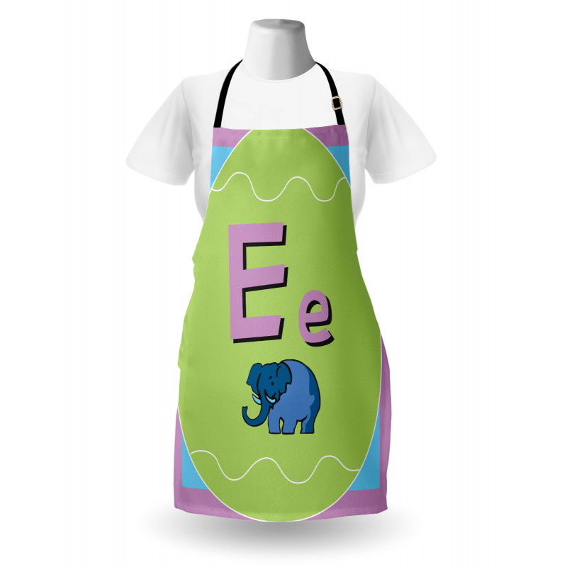 Animal and Letter E in Egg Apron