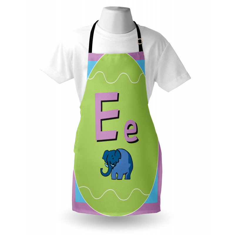 Animal and Letter E in Egg Apron