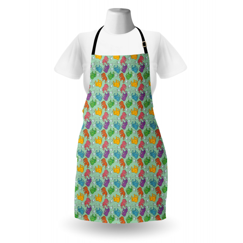 Colorful Polka Dot Animal Apron