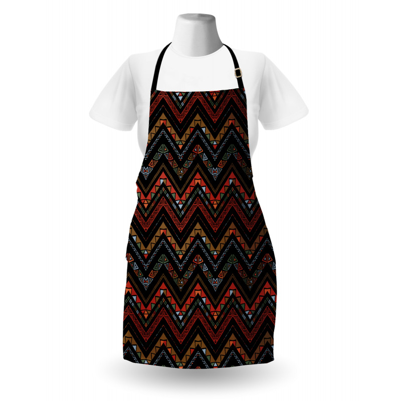 Ethnical Zigzag Chevron Art Apron