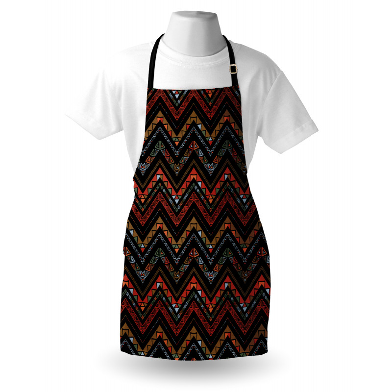 Ethnical Zigzag Chevron Art Apron