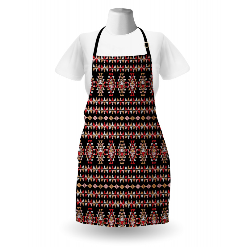 Folk Art Triangles Patchwork Apron