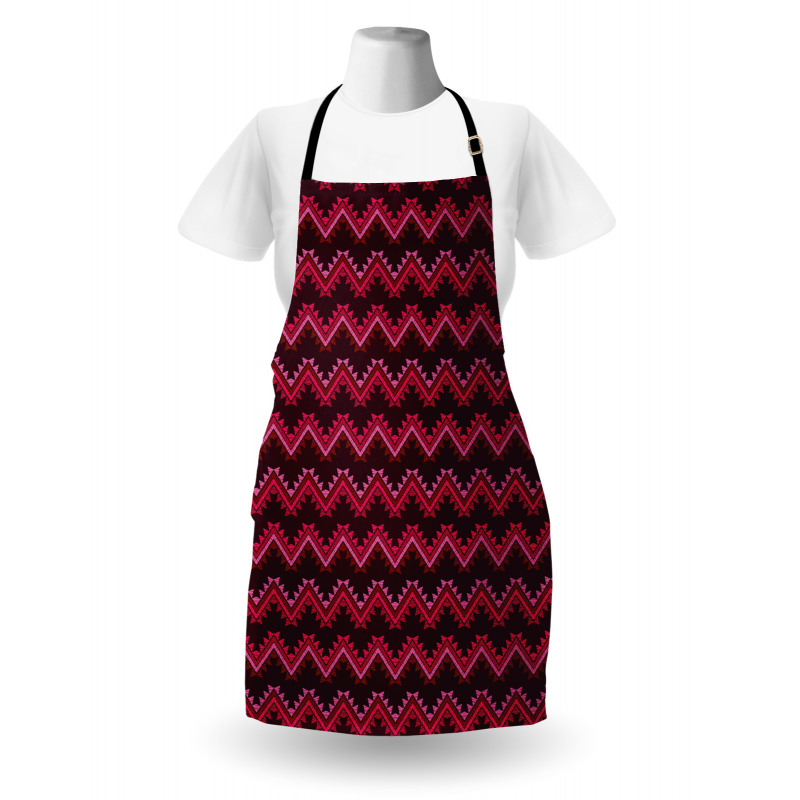 Ethnic Chevrons in Warm Tones Apron