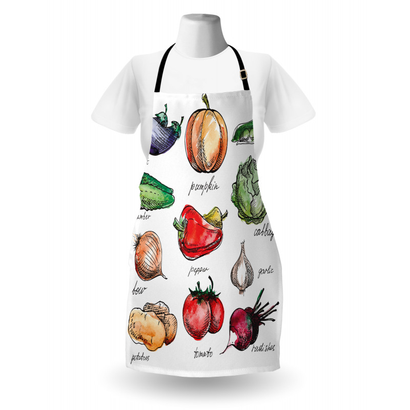 Sketchy Hand Drawn Items Apron