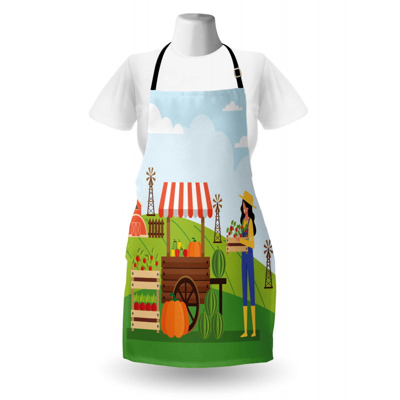 Farmer Selling Products Apron