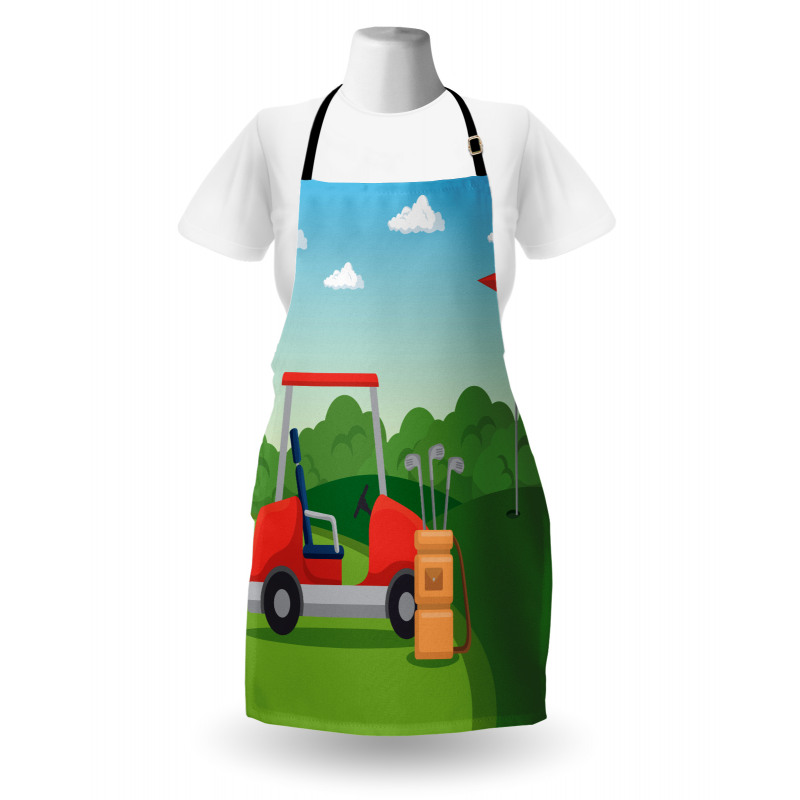 Club Car and Flag Apron