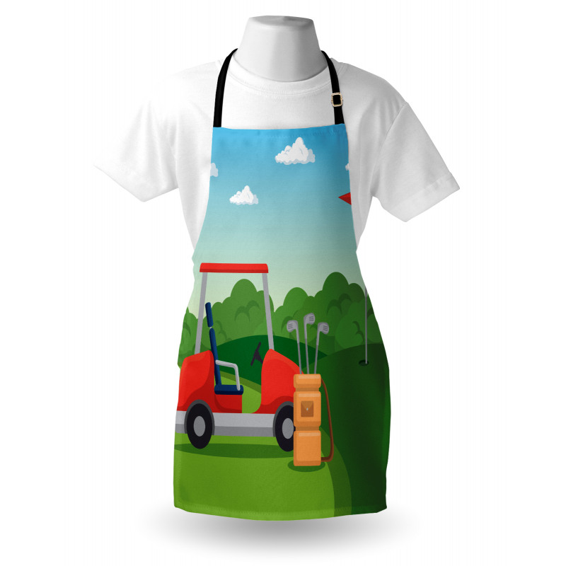 Club Car and Flag Apron