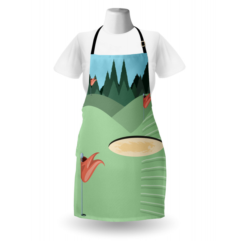 Hills Flags Woods Apron