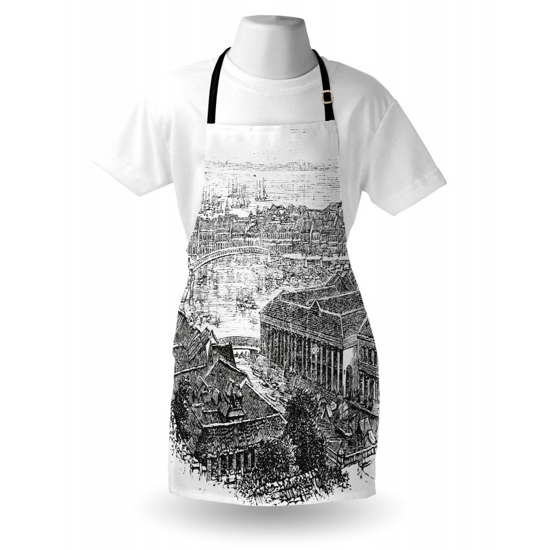 Vintage City Silhouette Apron