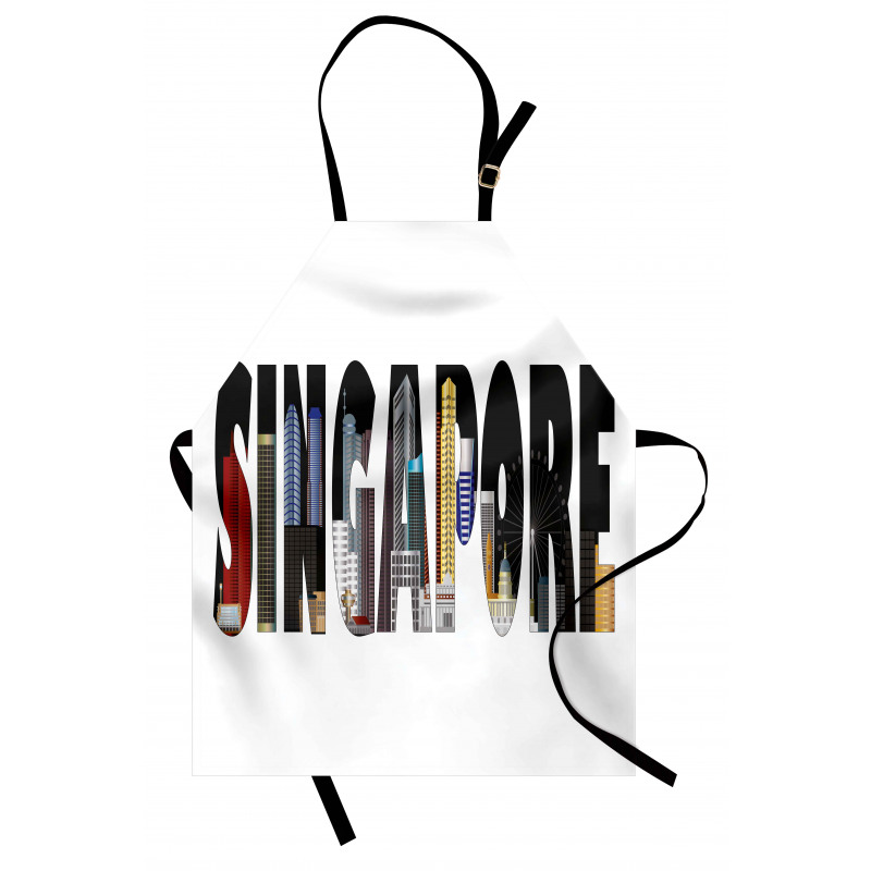 City Skyline in Lettering Apron