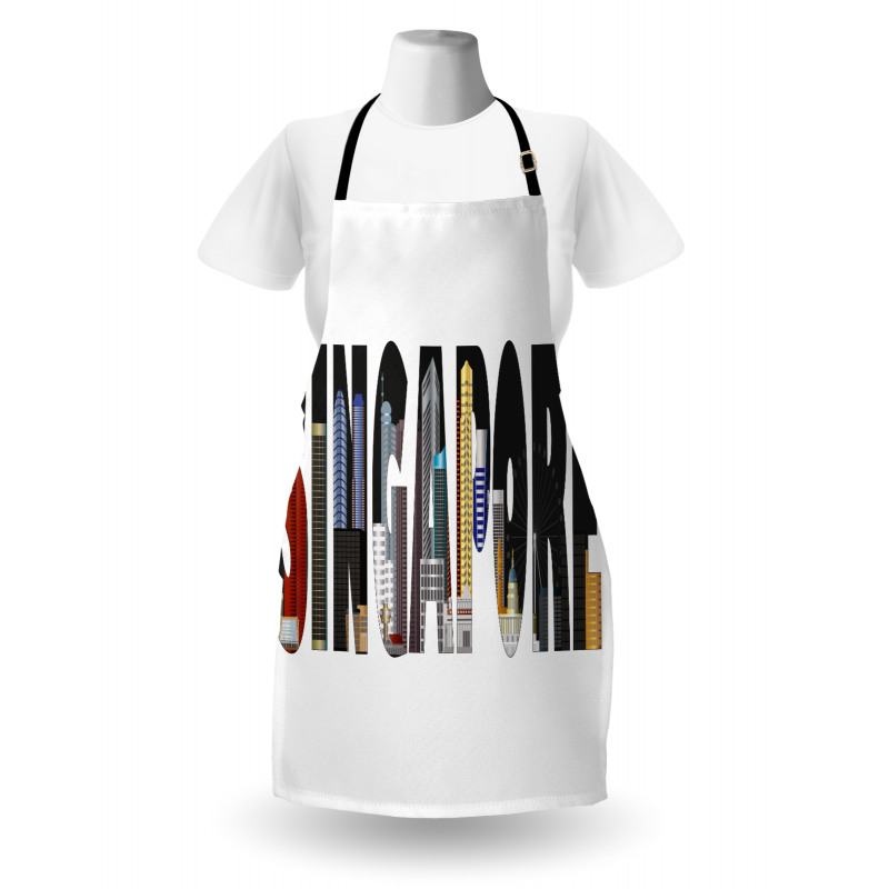 City Skyline in Lettering Apron