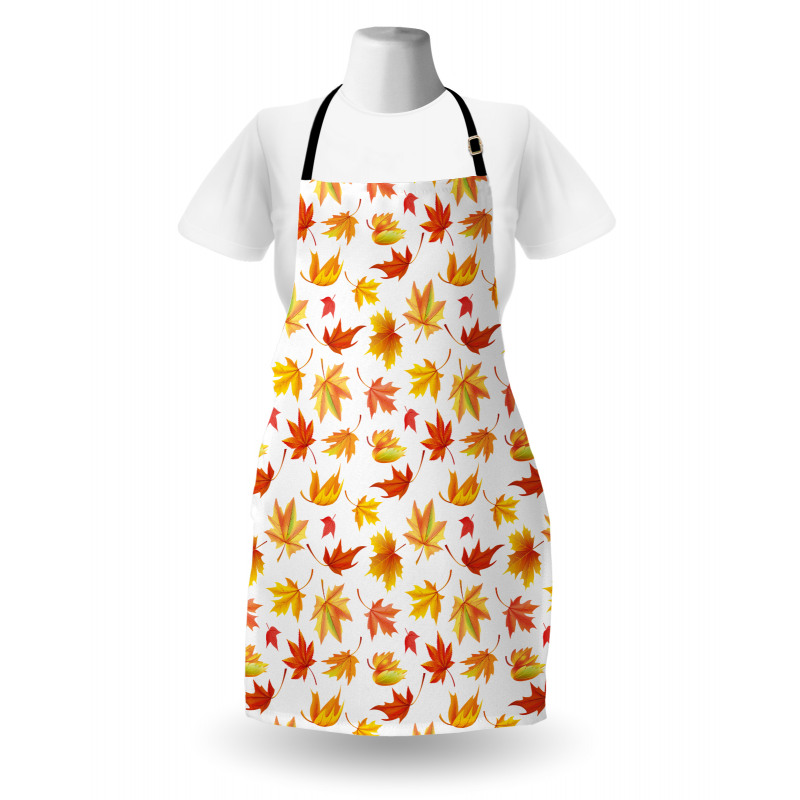 Fallen Maple Leaves Pattern Apron