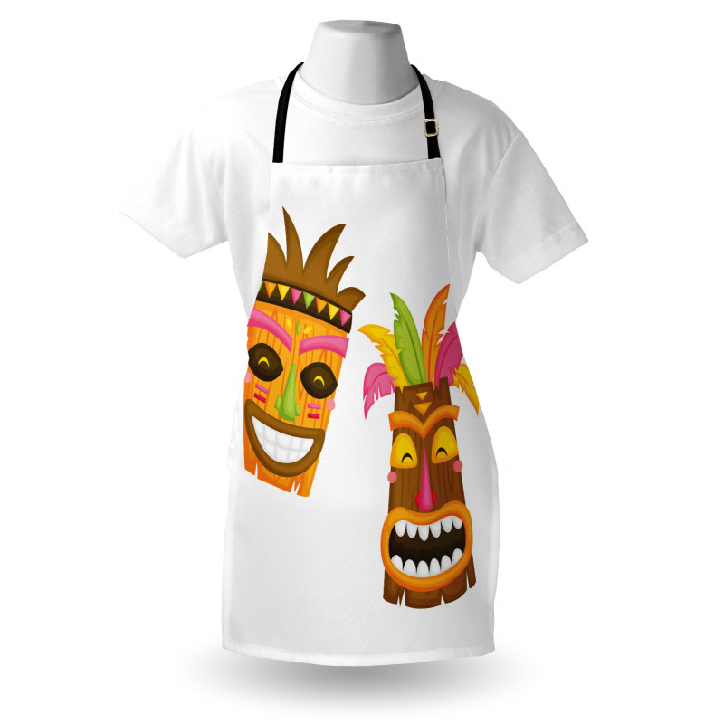 Exotic Colorful Hawaii Masks Apron