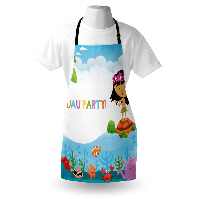 Hula Girl on a Turtle Apron