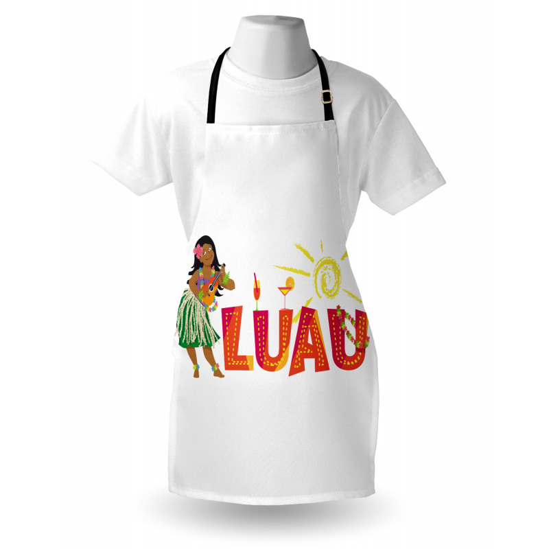 Hula Dancer with a Ukulele Apron