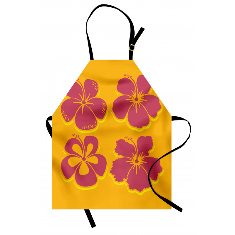 Hibiscus Flower Silhouettes Apron