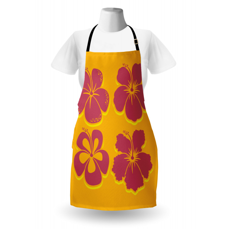 Hibiscus Flower Silhouettes Apron