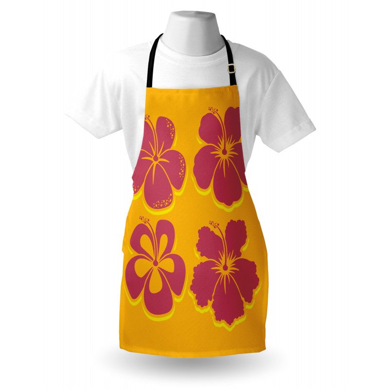 Hibiscus Flower Silhouettes Apron