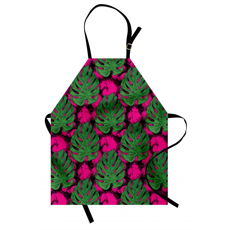 Big and Detailed Leaves Apron