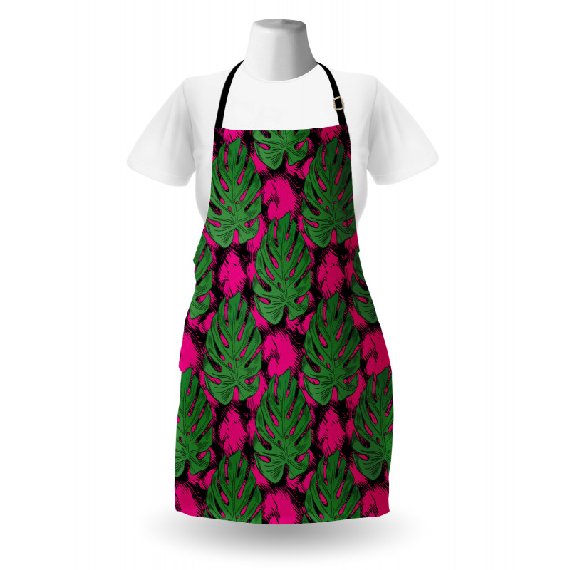 Big and Detailed Leaves Apron