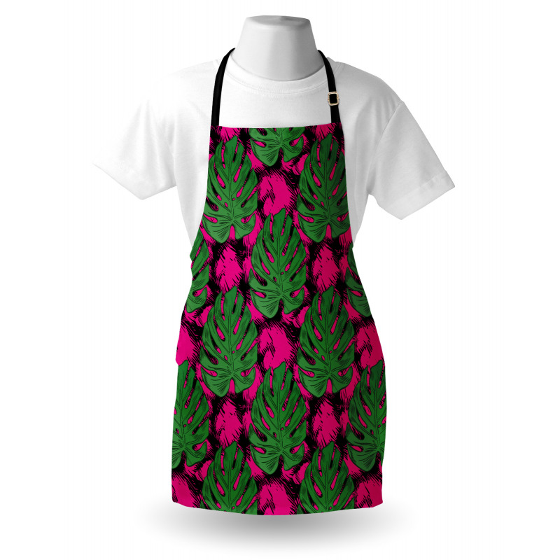 Big and Detailed Leaves Apron