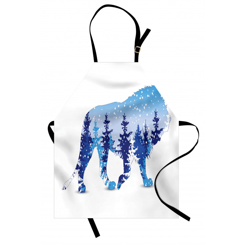 Winter Woods as Animal Apron