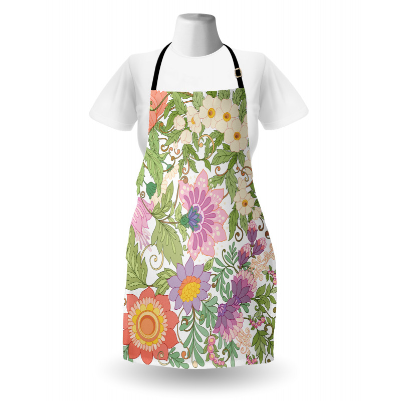 Pastel Flowers Nostalgia Apron