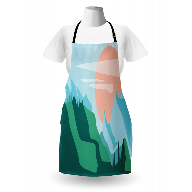 Pastel Art Landscape Apron