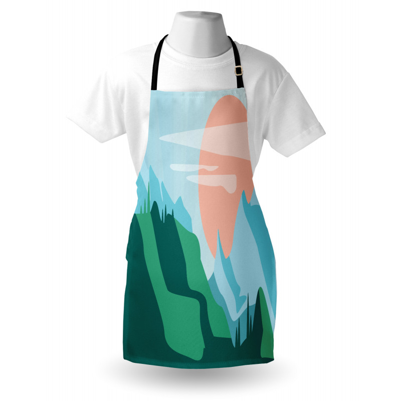 Pastel Art Landscape Apron