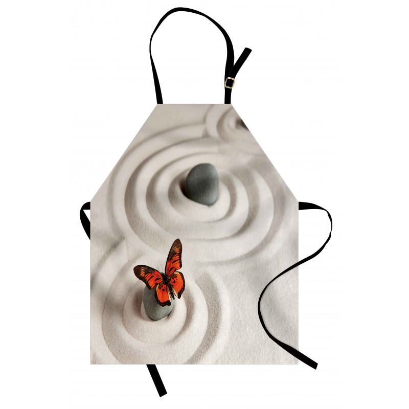 Kelebek ve Yusufçuk Mutfak Önlüğü Turuncu Desenli