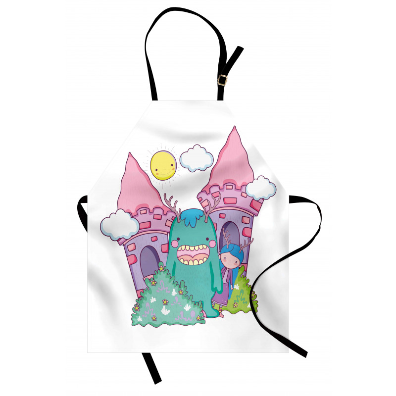 Little Girl Monster Castle Apron