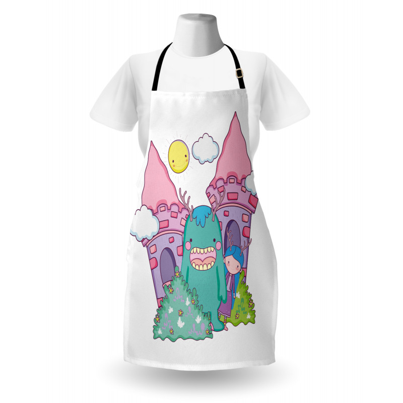 Little Girl Monster Castle Apron