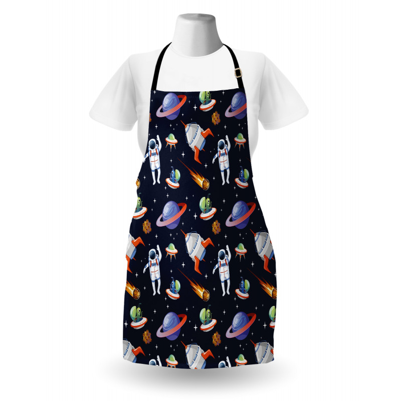 Galaxy Asteroid UFO Astronaut Apron