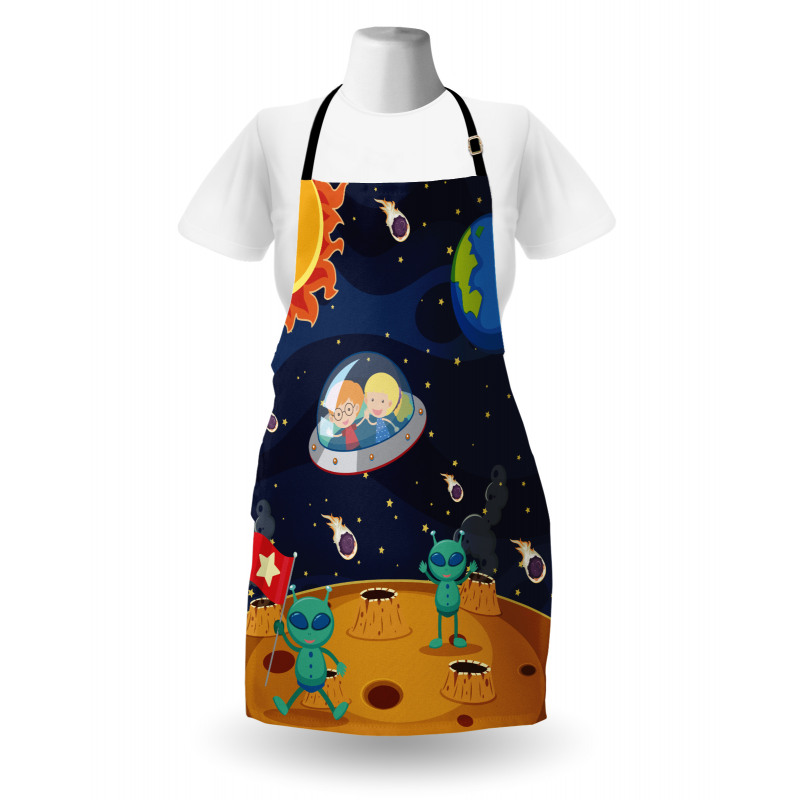 Children Space Travel Galaxy Apron