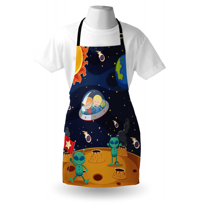 Children Space Travel Galaxy Apron