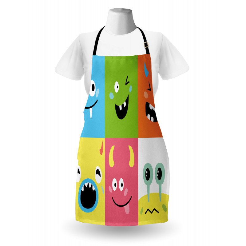 Colorful Blocks Emoticon Apron