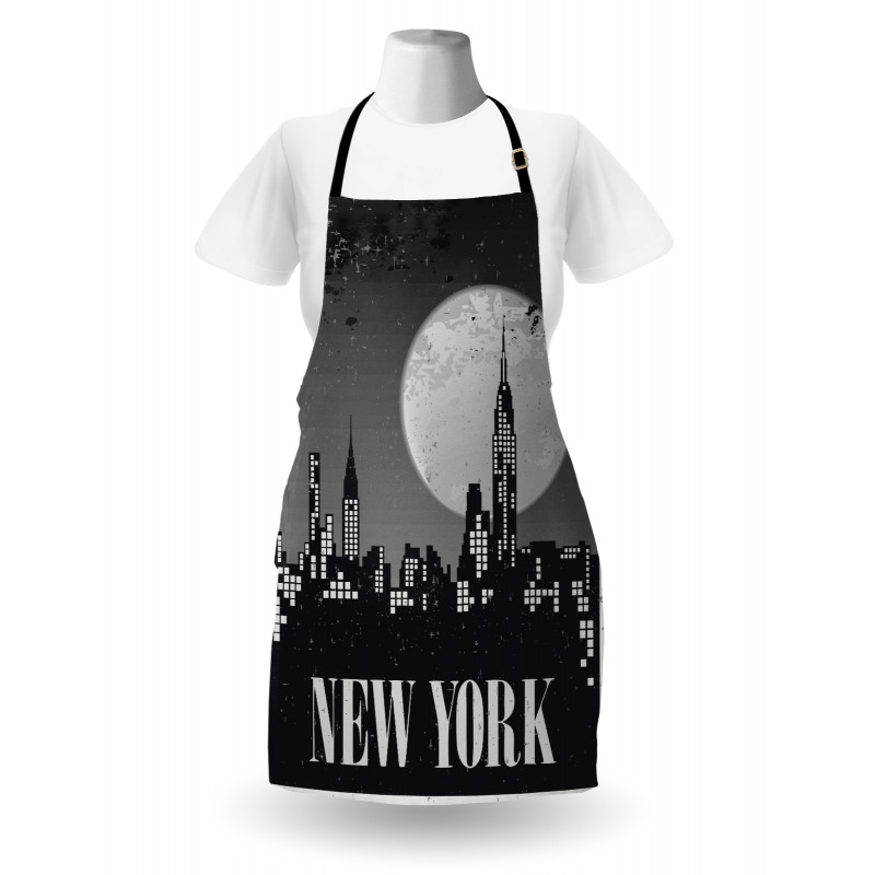 Grunge Nighttime City Apron