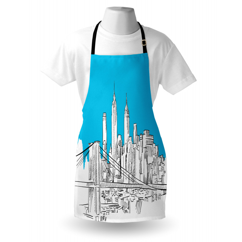 Pencil Drawn Brooklyn Apron