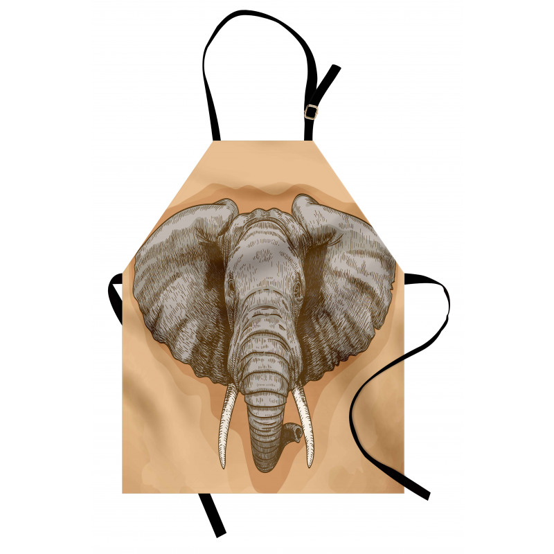 Wild Retro Elephants Apron