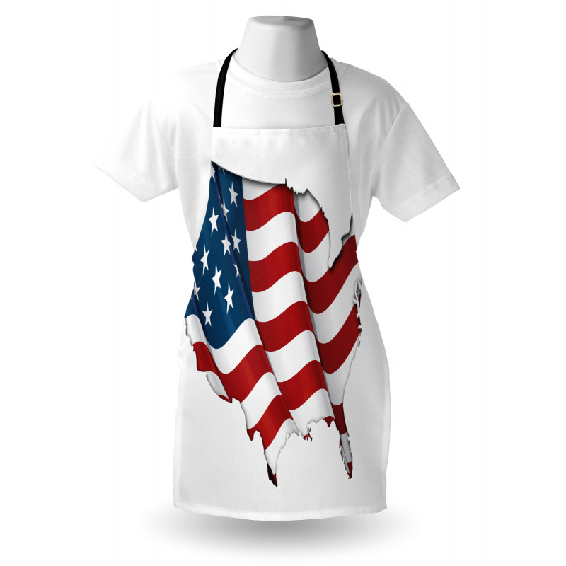 Ülkeler ve Şehirler Mutfak Önlüğü ABD Stili Bayraklı Desen