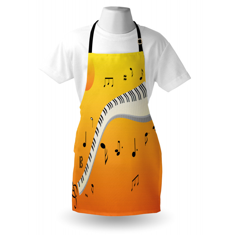 Joyous Sunset Piano Keys Apron