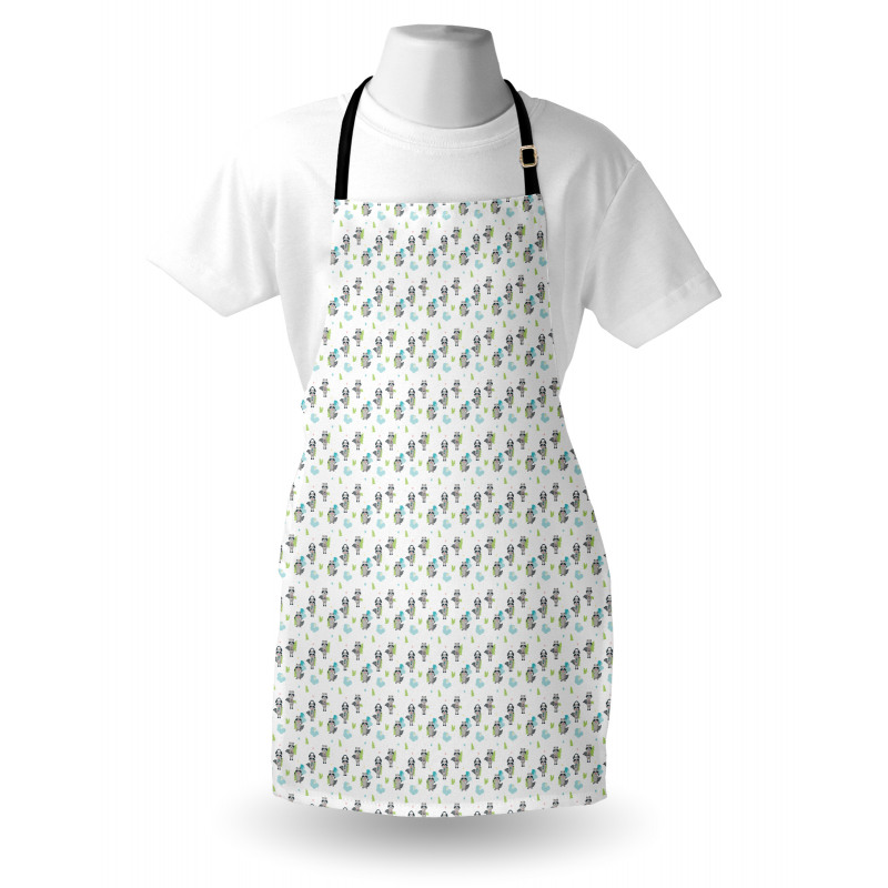 Raccoon Trees Clouds Apron