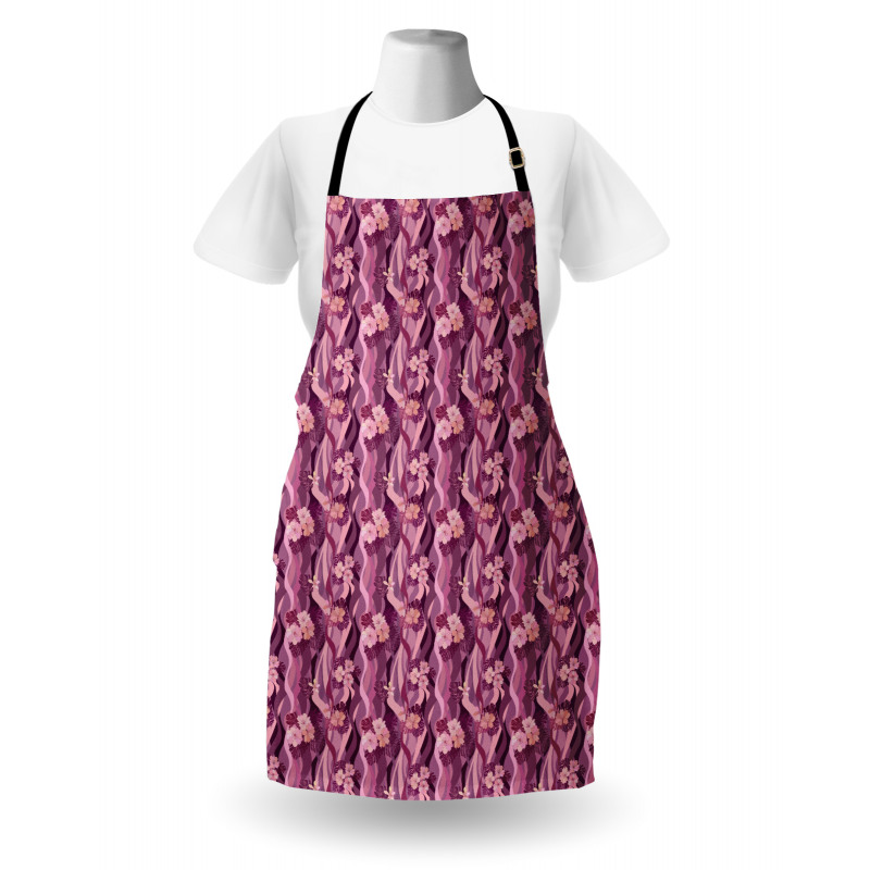 Vertical Wavy Pattern Art Apron