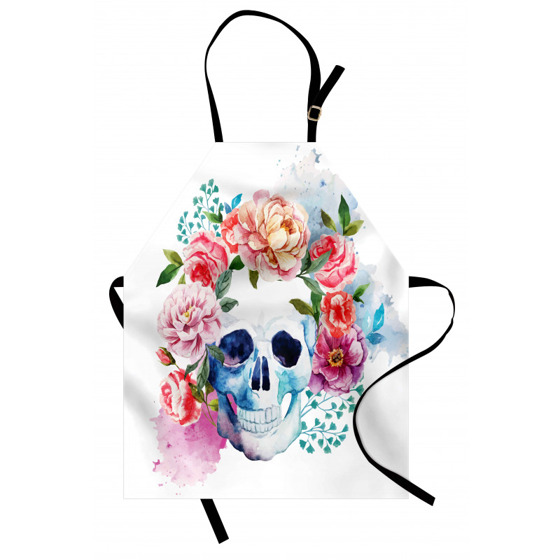 Floral Colorful Skeleton Apron