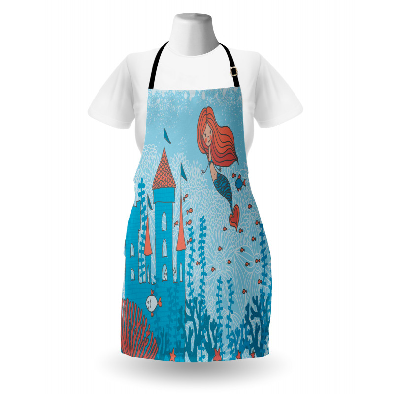 Cartoon Castle Corals Apron